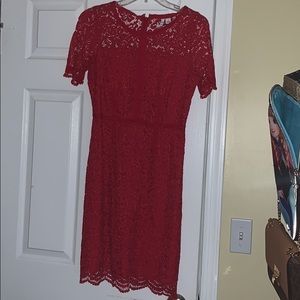 Lace red dress